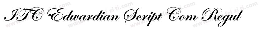 ITC Edwardian Script Com Regular字体转换